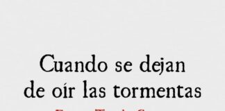 cuando se dejan de oir las tormentas