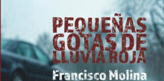 pequeñas gotas de lluvia roja