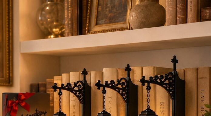 Linternas de biblioteca decorativas para estantería con luz LED cálida